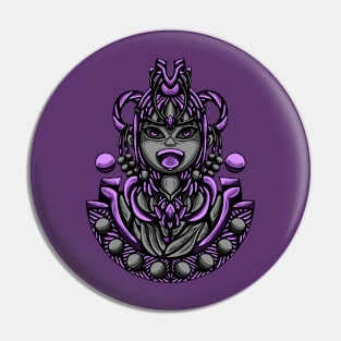 Artwork Illustration Of Emotional Lady Pin