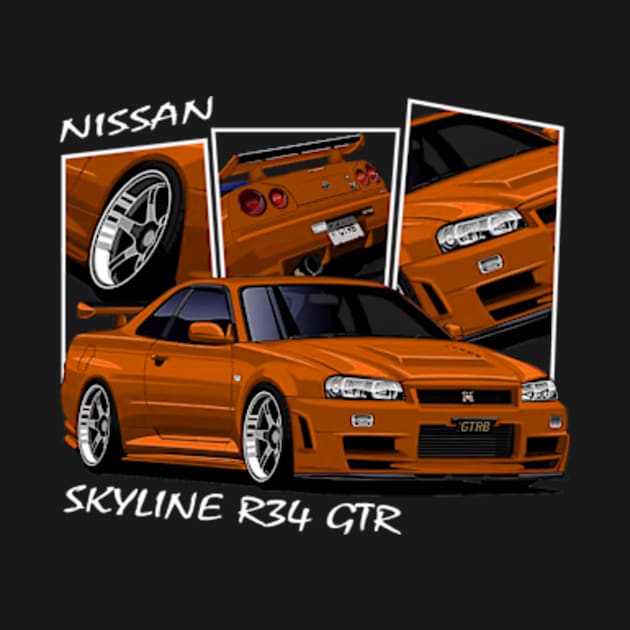 Nissan Skyline GTR R34, JDM Car by T-JD