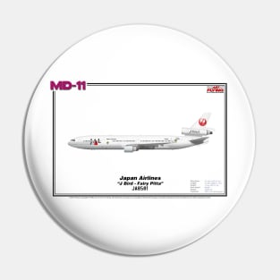 McDonnell Douglas MD-11 - Japan Airlines "J Bird - Fairy Pitta" (Art Print) Pin