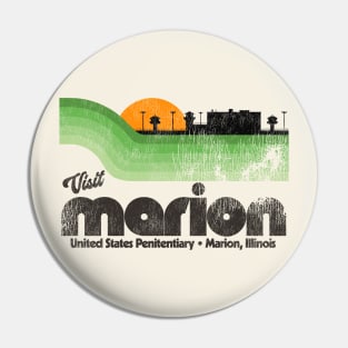 Visit United States Penitentiary of Marion Prison Retro Tourist Souvenir Pin