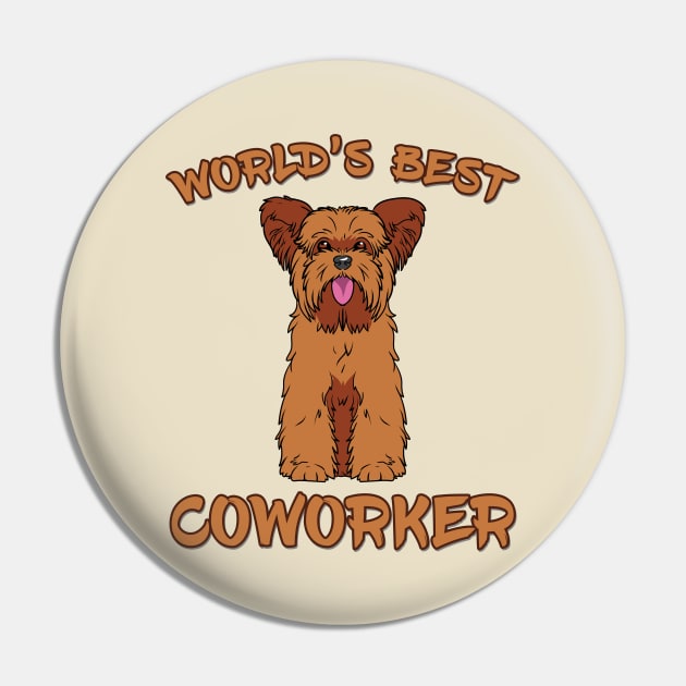 Yorkshire World's Best Coworker WFH Pin by DeesDeesigns