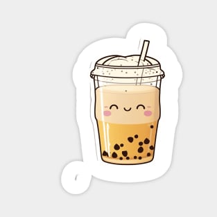 Cute Bubble Tea Cartoon Anime Boba Drawing Magnet