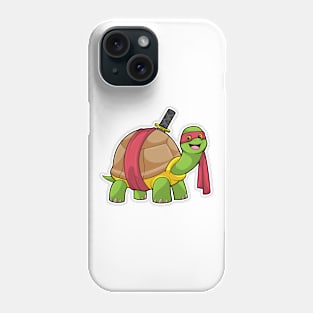 Turtle at Martial arts with Sword Phone Case