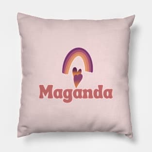 Philippines Tagalog Filipina - Maganda Heart Rainbow Pillow