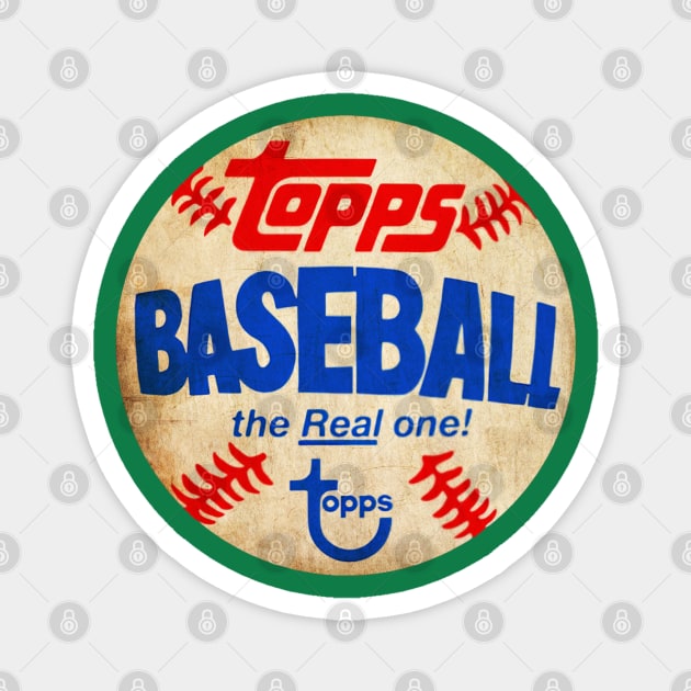 Retro - Topps baseball the real one Magnet by wisataindo