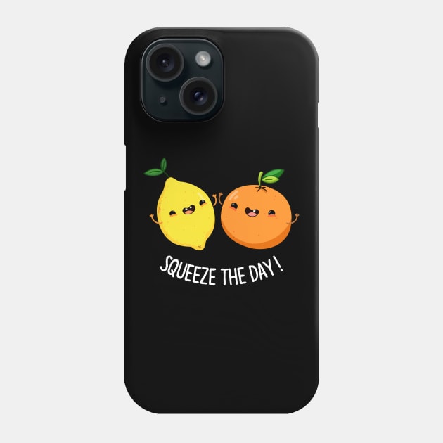 Squeeze The Day Cute Seize The Day Lemon Pun Phone Case by punnybone