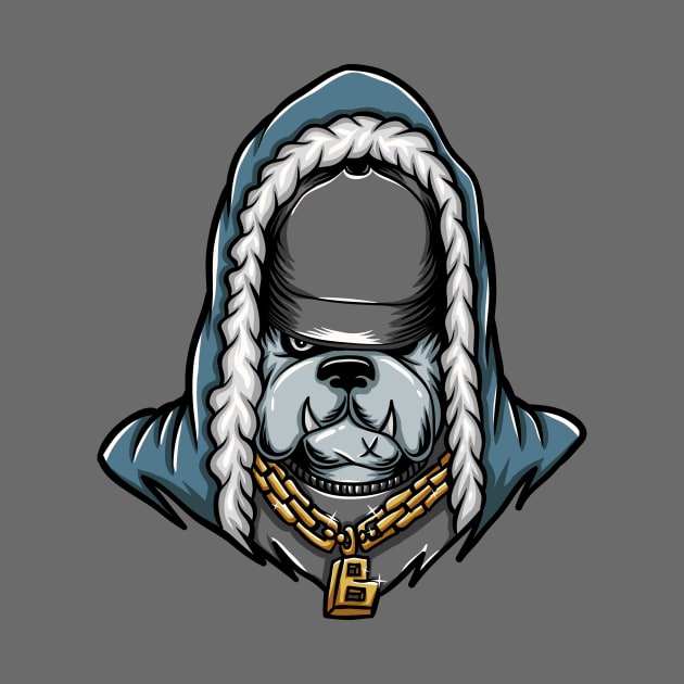 Hip Hop Bulldog Cartoon by SLAG_Creative