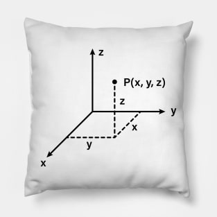 Cartesian Coordinates, Math, Physics And Science Pillow