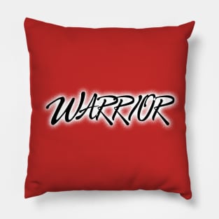 Warrior (Black Text) Pillow