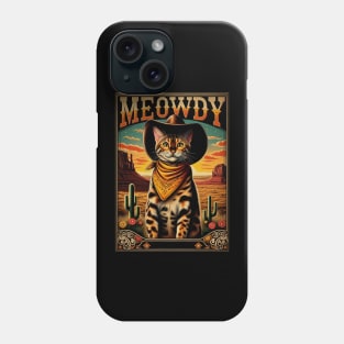 Spotted Splendor Chic Bengal Cat Tee for Feline Enthusiasts Phone Case