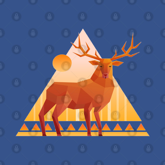 Discover geometry deer - Deer - T-Shirt