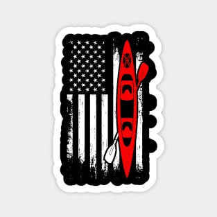 american flag kayak Magnet