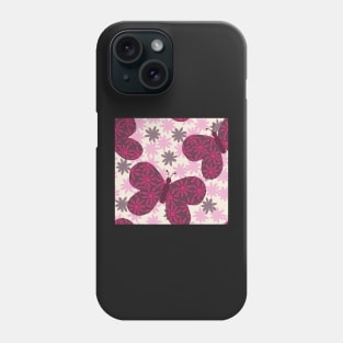 Pink Daisy Butterfly Phone Case