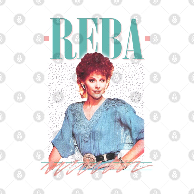 Reba // Vintage Faded 80s Style Fan Design by DankFutura