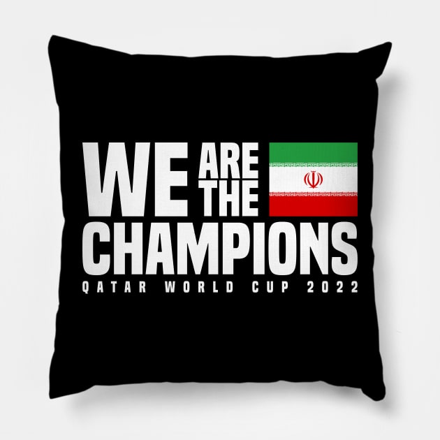 Qatar World Cup Champions 2022 - Iran Pillow by Den Vector