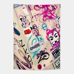 Urban Sticker NYC Graffiti Tag Tapestry