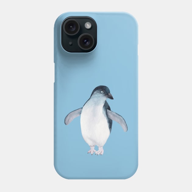 Baby Blue Penguin Phone Case by Duck Cloud 9