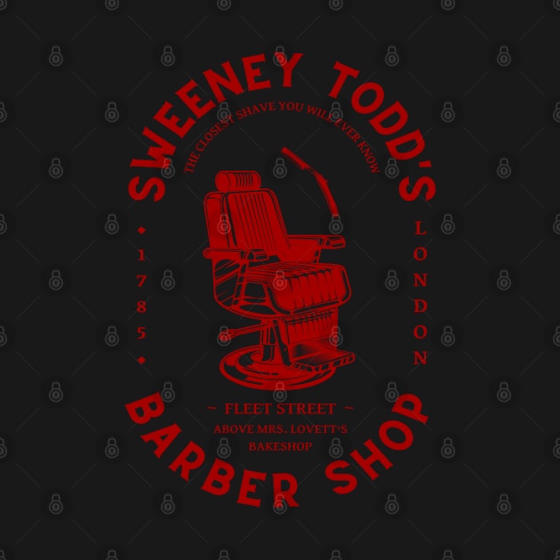 Sweeney | Barber Shop Logo in RED by monoblocpotato