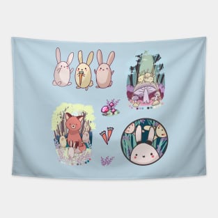 Cute bunnies sticker pack (get in medium or large) Tapestry