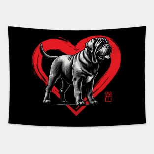 I Love My Neapolitan Mastiff - I Love my dog - Friendly dog Tapestry