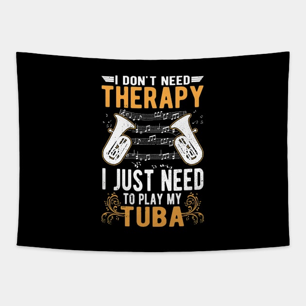 Tuba Therapy Orchestra Player Tapestry by favoriteshirt