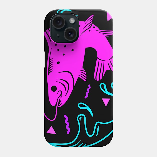 Fishing Vaporwave Fisherman Bass Fish Aesthetic Phone Case by Alex21