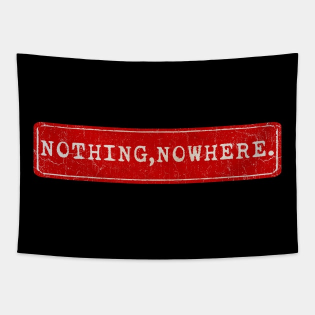 vintage retro plate nothing,nowhere. Tapestry by GXg.Smx