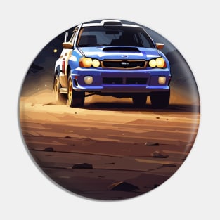 Blue WRX Rally Car Poster JDM Pin