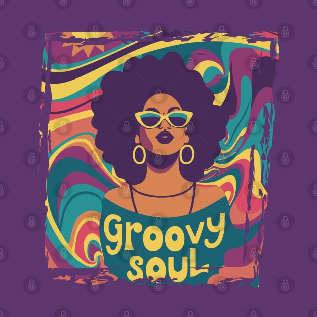 Groovy Soul -  70's African American woman by PrintSoulDesigns