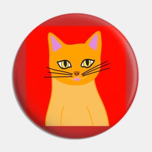 Big orange cat Pin