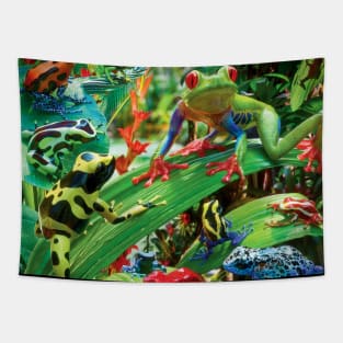 Funky Frogs Tapestry