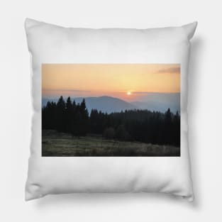 Sunset in Beskidy Pillow