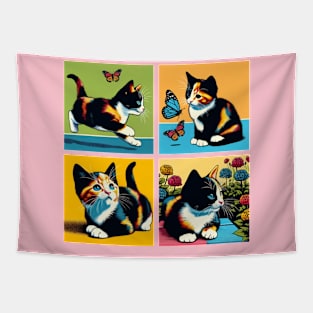 Cat Calico Pop Art - Cute Kitties Tapestry