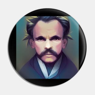 Friedrich Nietzsche portrait | Anime style Pin