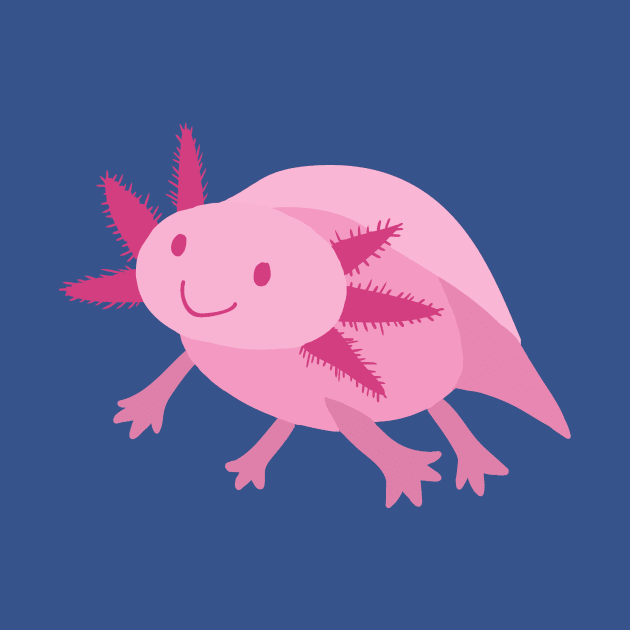 Pink Axolotl by saradaboru