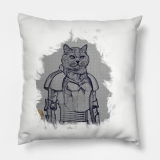 Cat in armor T-Shirt Pillow