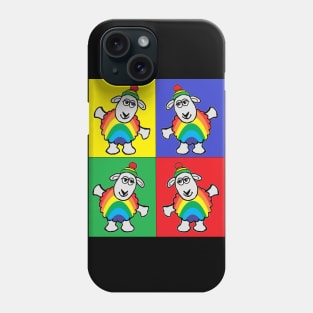 Sheep,Tattoo,rainbow,pop 2 by LowEndGraphics Phone Case