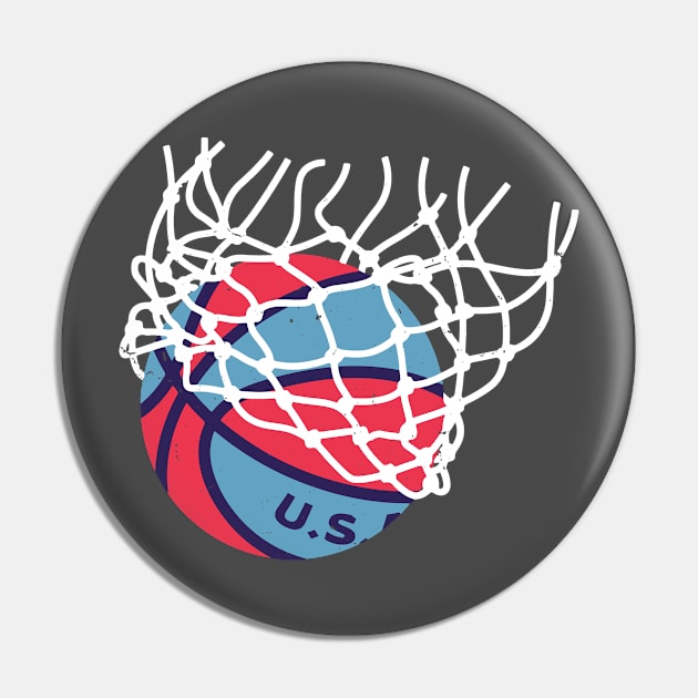 U.S.A. Ball Through Net Pin by SharksOnShore