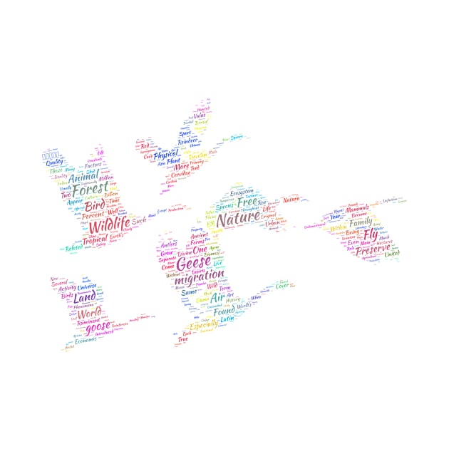 Geese Bird Free Wildlife Text Word Cloud by Cubebox