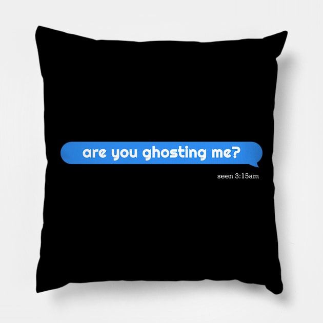 Amityville text message Pillow by INLE Designs