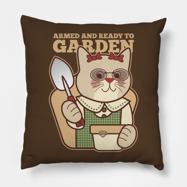 Armed and Ready to Garden Pillow by Sue Cervenka