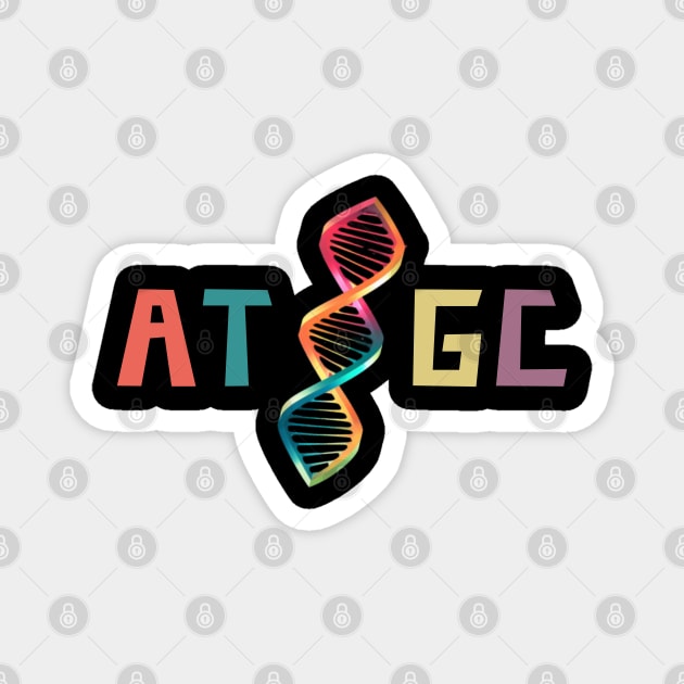 AT / GC, biotechnology, dna strand, molecular biology Magnet by Pattyld