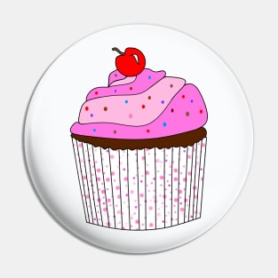 Pink Cupcake With Sprinkles Pin