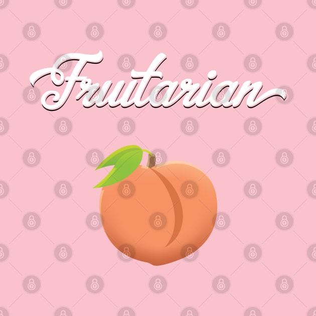 Fruitarian Eat Peach Fruit by Pushloop