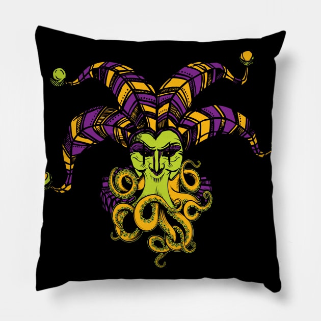 Demon Joker Pillow by FAKE NEWZ DESIGNS