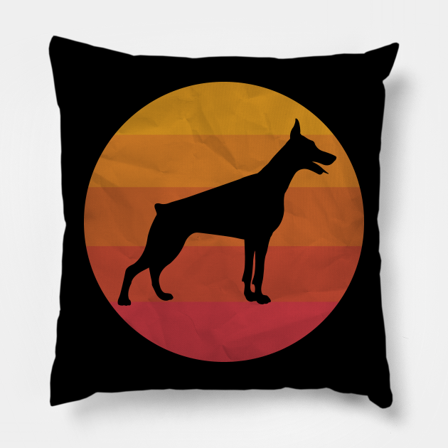 Retro Vintage Doberman - Doberman - Pillow | TeePublic