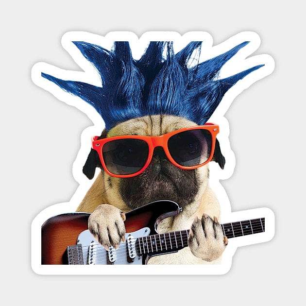 Pug Rock You Magnet by Porama95