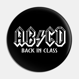 Funny Teacher ABCD Rocks Back To School Back In Class ABCD Pin