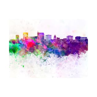 Boise skyline in watercolor background T-Shirt