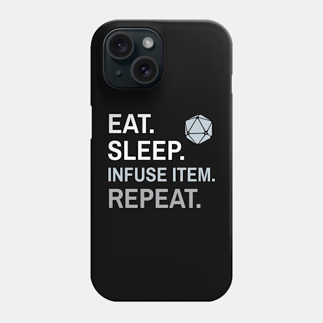 DnD Artificer Eat Sleep Infuse Item Repeat Phone Case by Sunburst